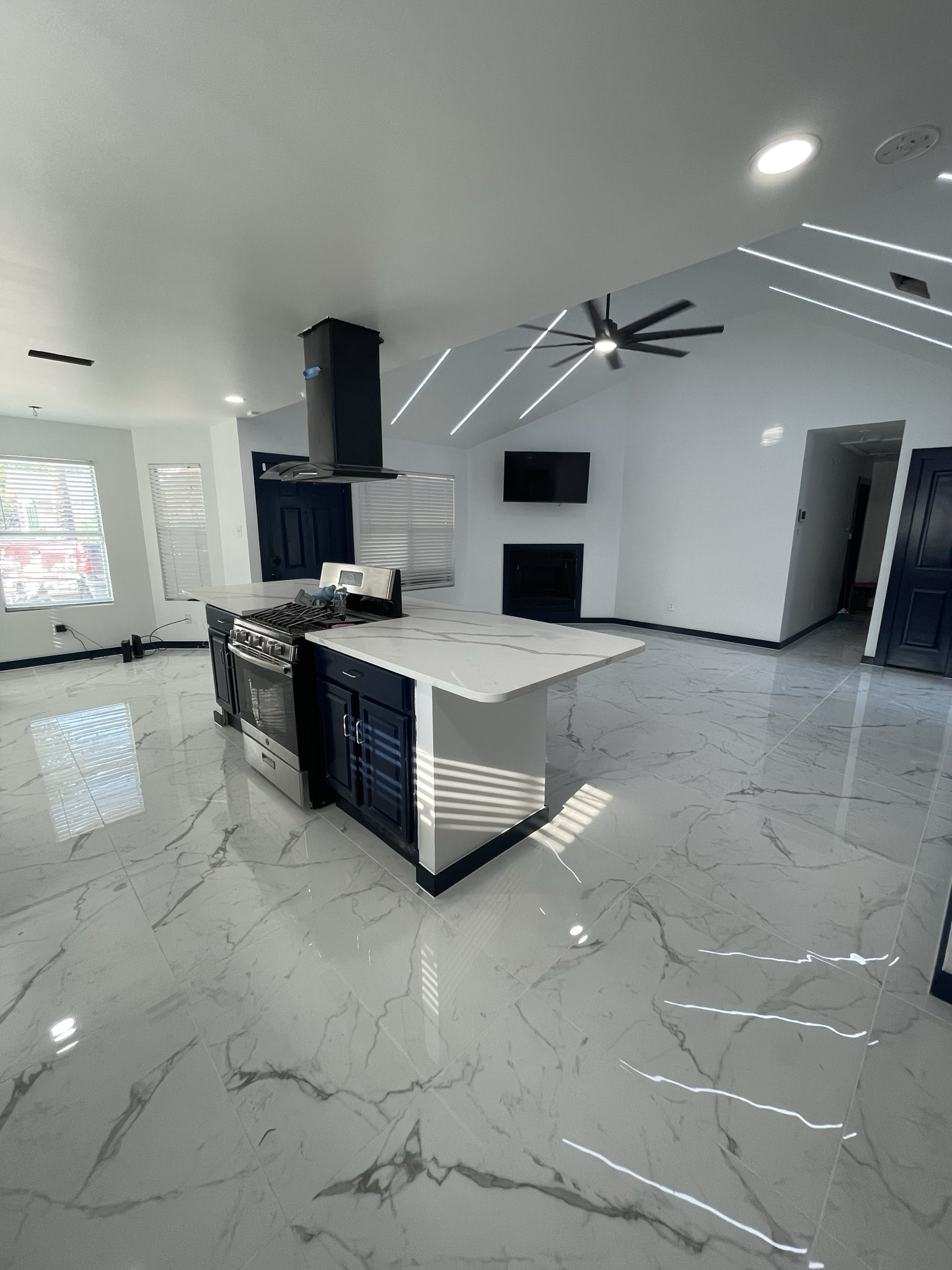 Modern whole-room remodel